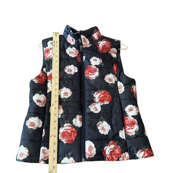 Loft Outlet Rose Floral Puffer Vest - Size Small - Picture 5 of 6